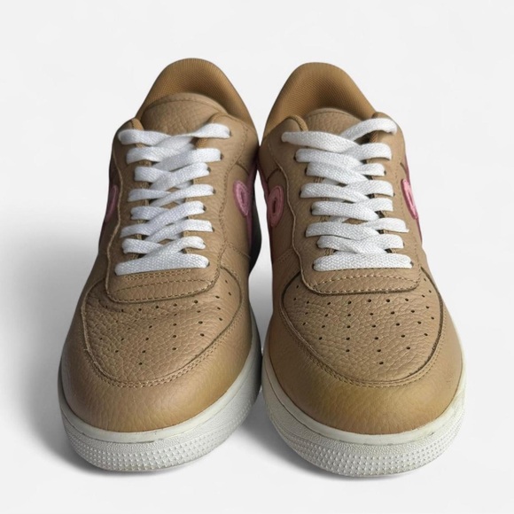 John Geiger Tan and Pink Leather Trainers - Picture 4 of 6